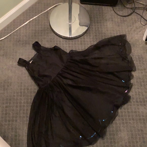 Black sequenced kids dress - Picture 5 of 6